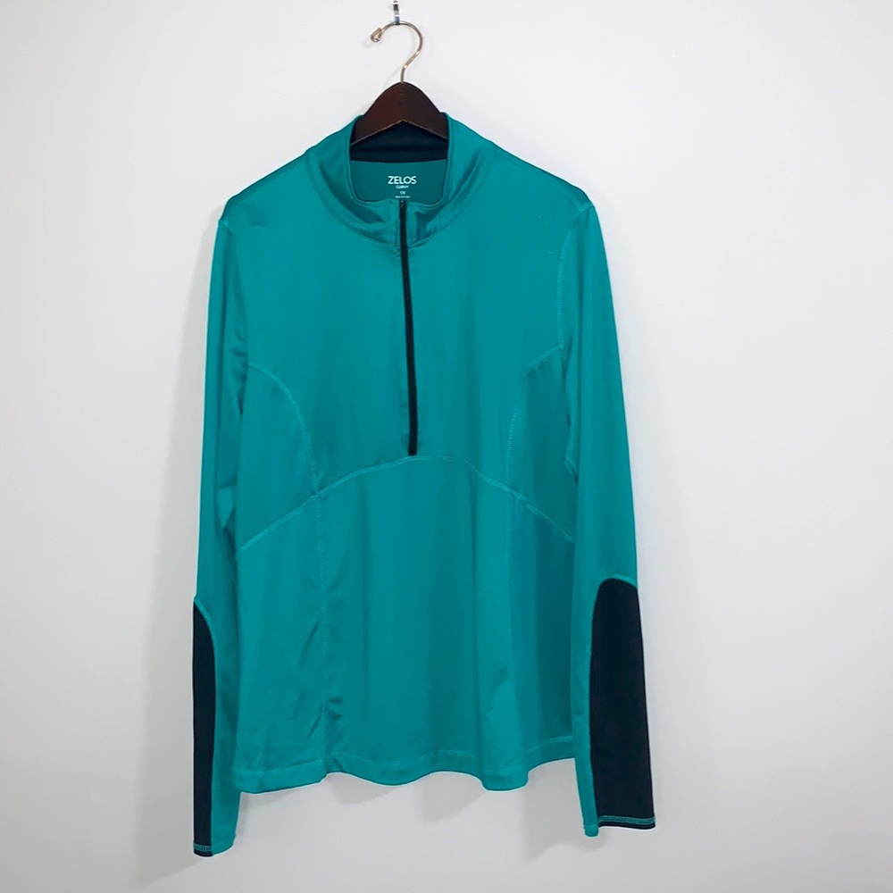 Zeros 1X Curvy athletic sports top long sleeve insulation XL half zip down